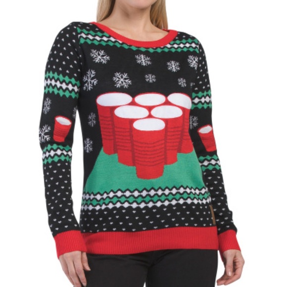 TIPSY ELVES
Long Sleeve Cheer Pong Game Sweater - Picture 9 of 10